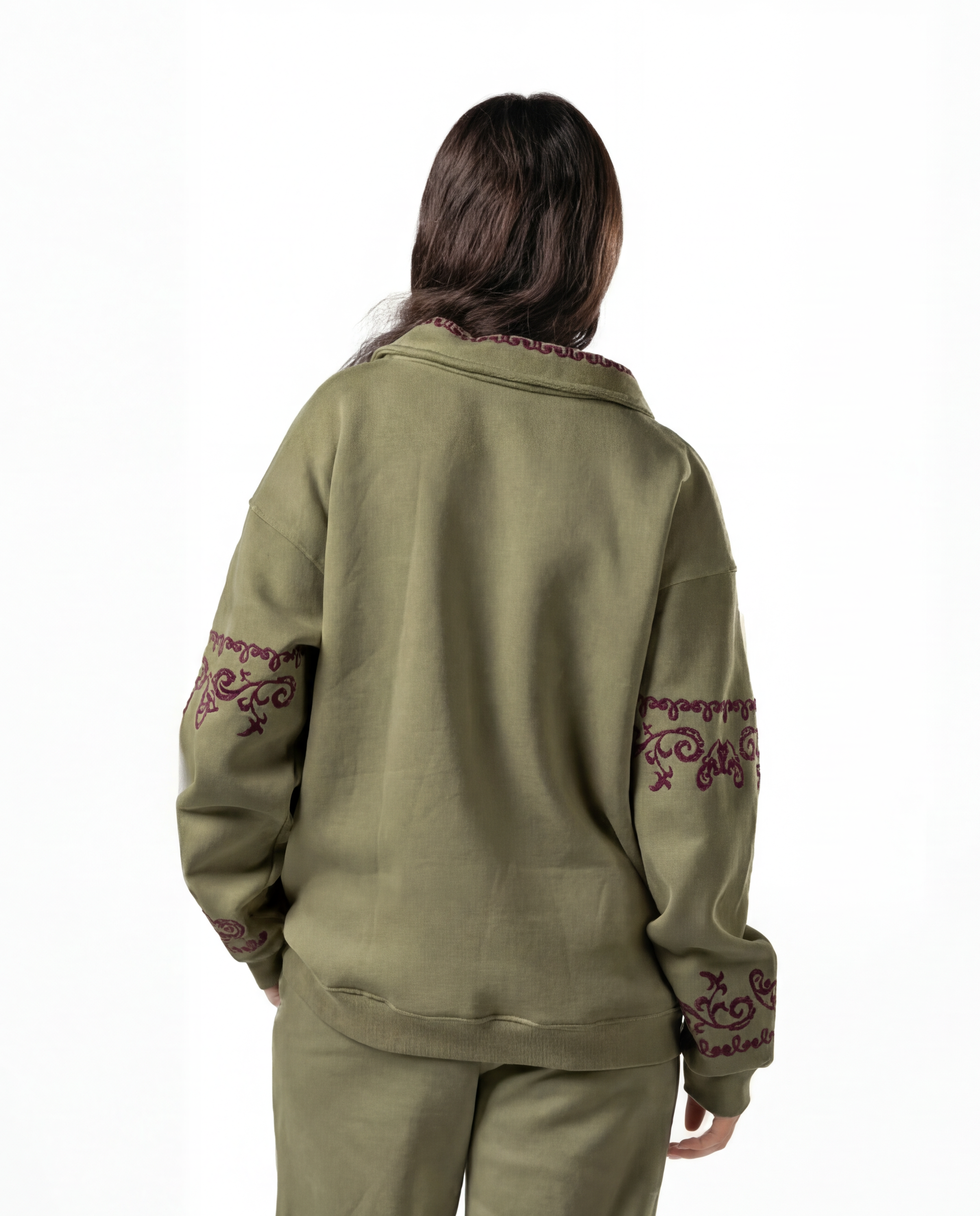 Olive Embroidered Jacket