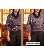 Polka Dot Round Neck Blouse