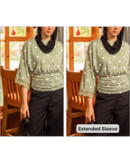 Polka Dot Round Neck Blouse