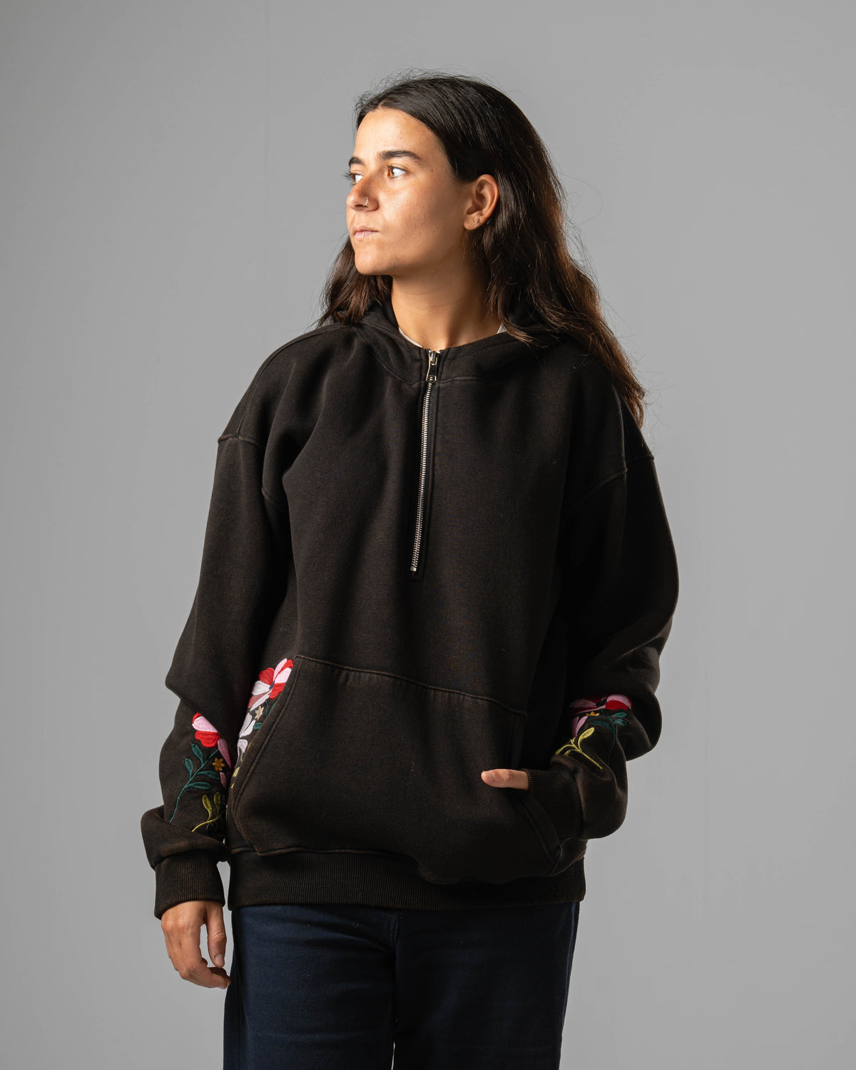 Eternal Flowers Quarter-Zip Hoodie