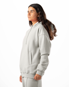 Unisex Silver Quarter-Zip Hoodie