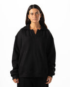 Unisex Black Polo Sweater