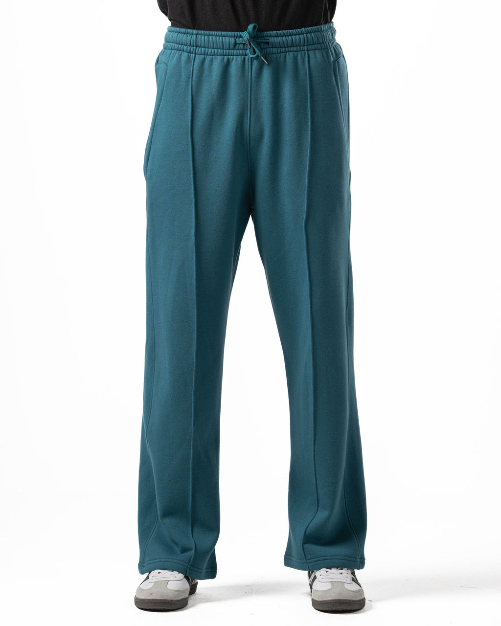 Unisex Teal Wide Leg Sweatpants