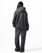 Unisex Dark Grey Zip-Up Hoodie Set
