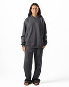 Unisex Dark Grey Quarter-Zip Hoodie Set