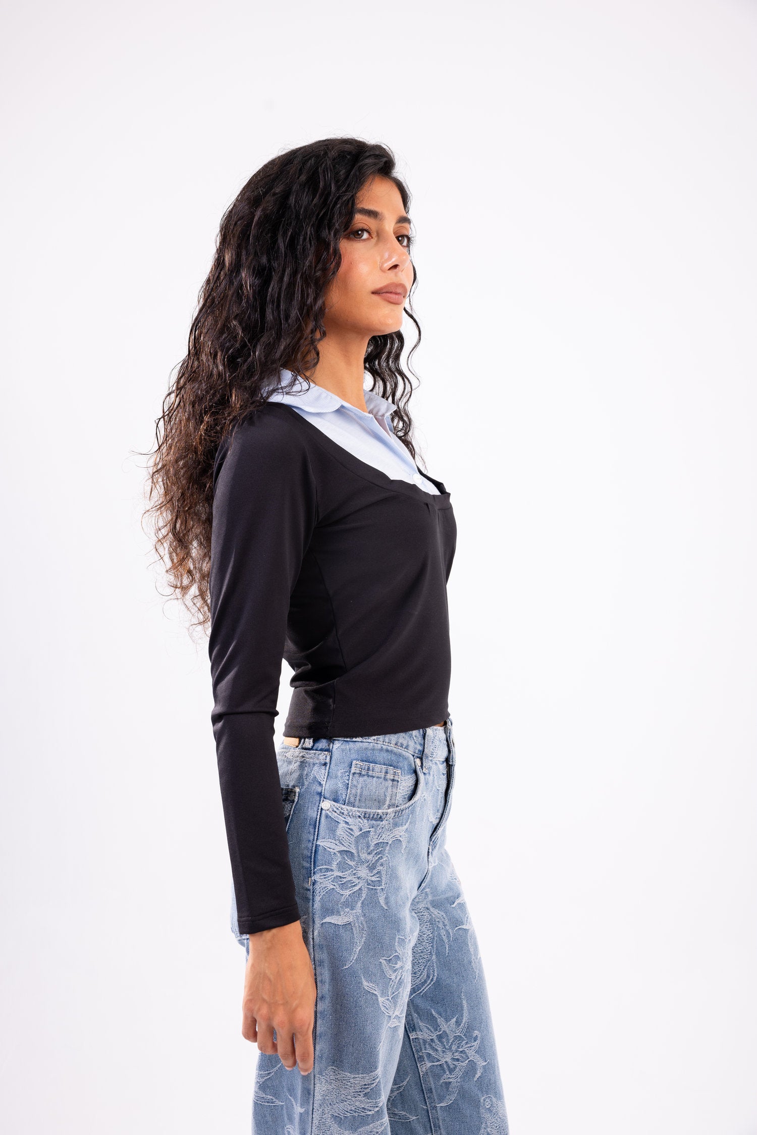 Layered Long Sleeve Top