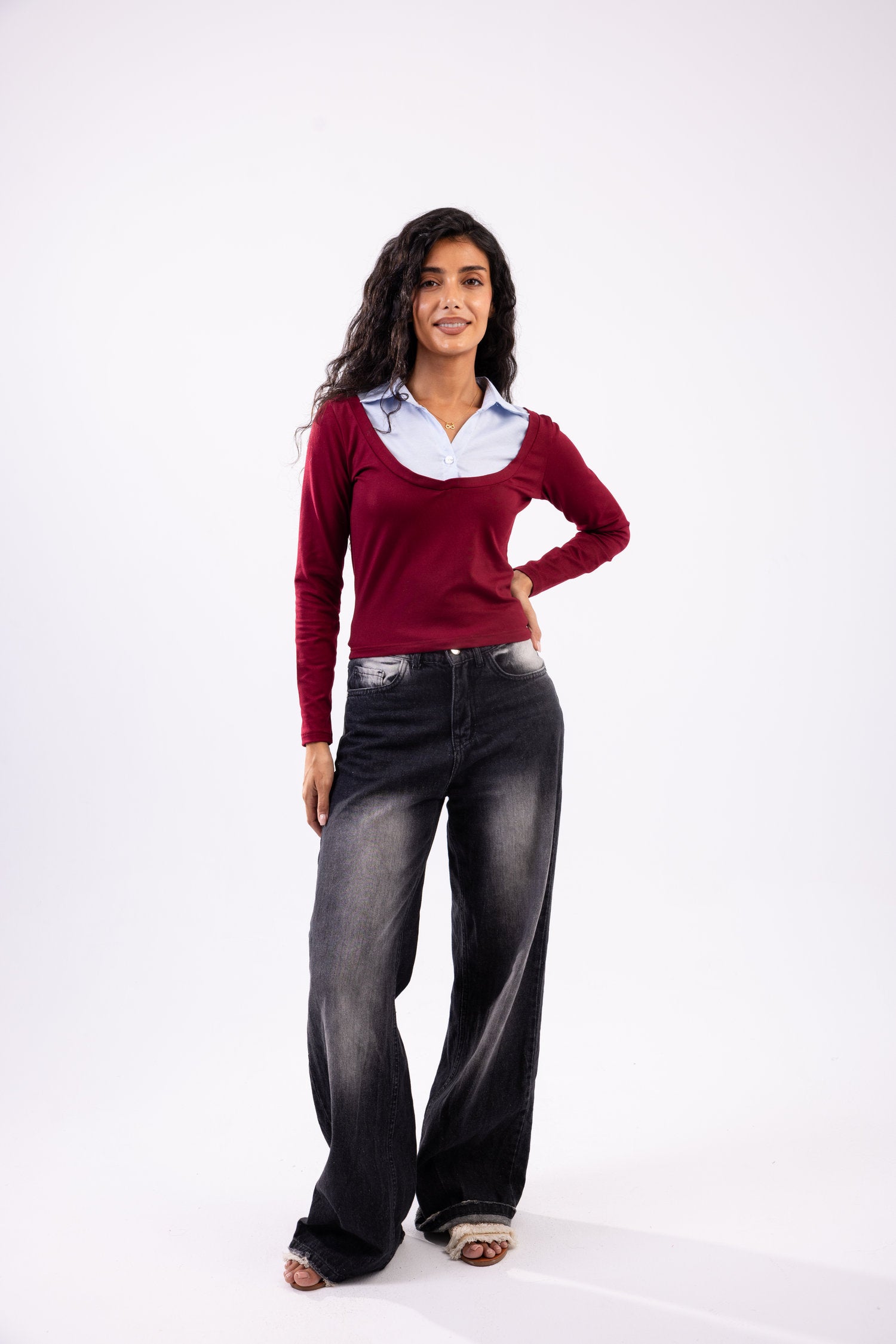 Layered Long Sleeve Top