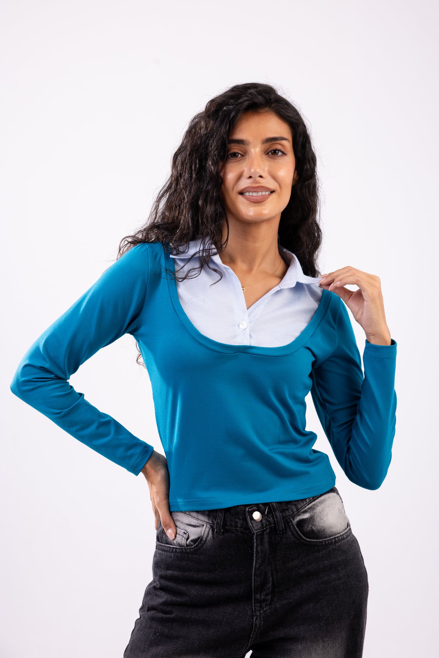 Layered Long Sleeve Top