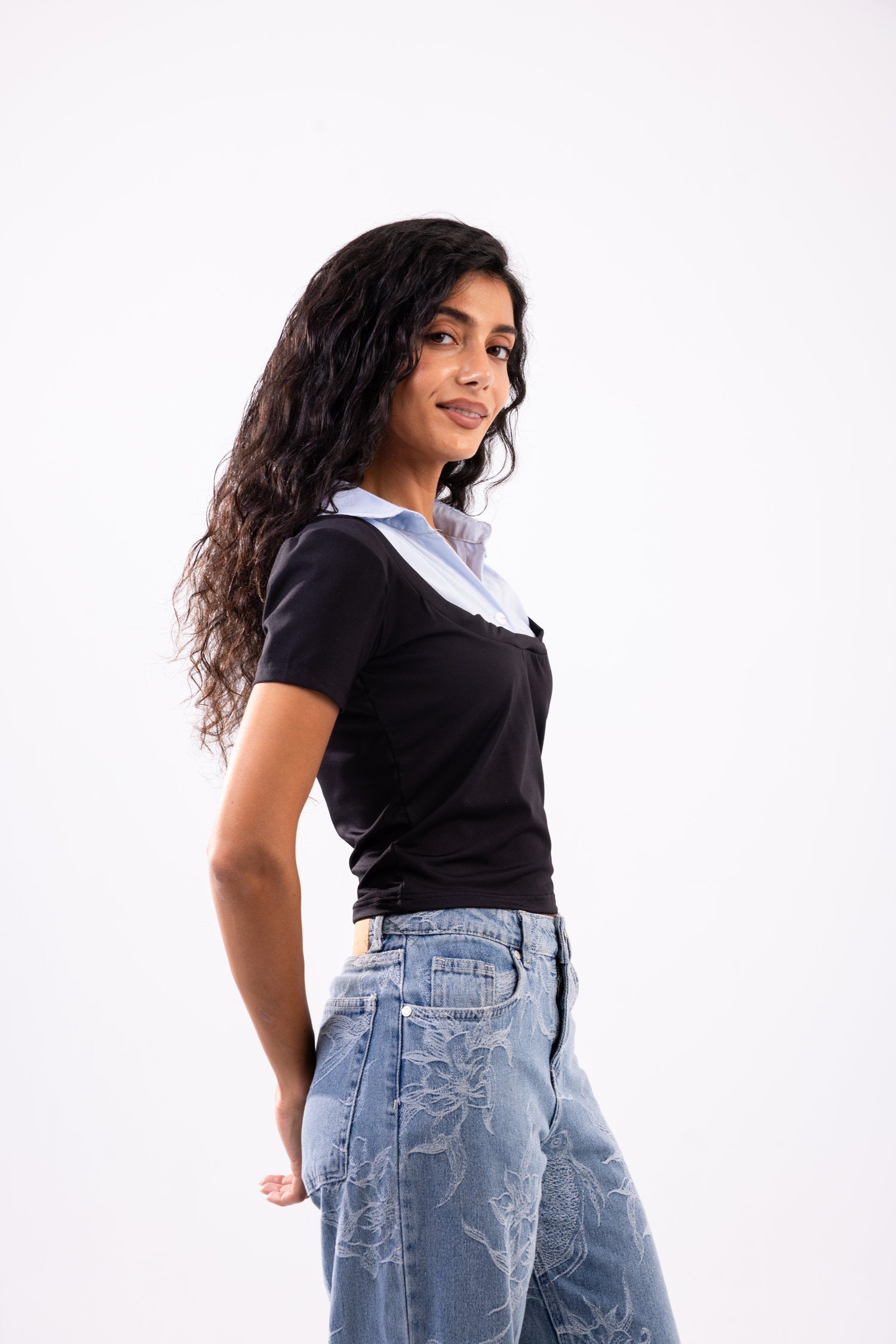 Layered Short Sleeve Top