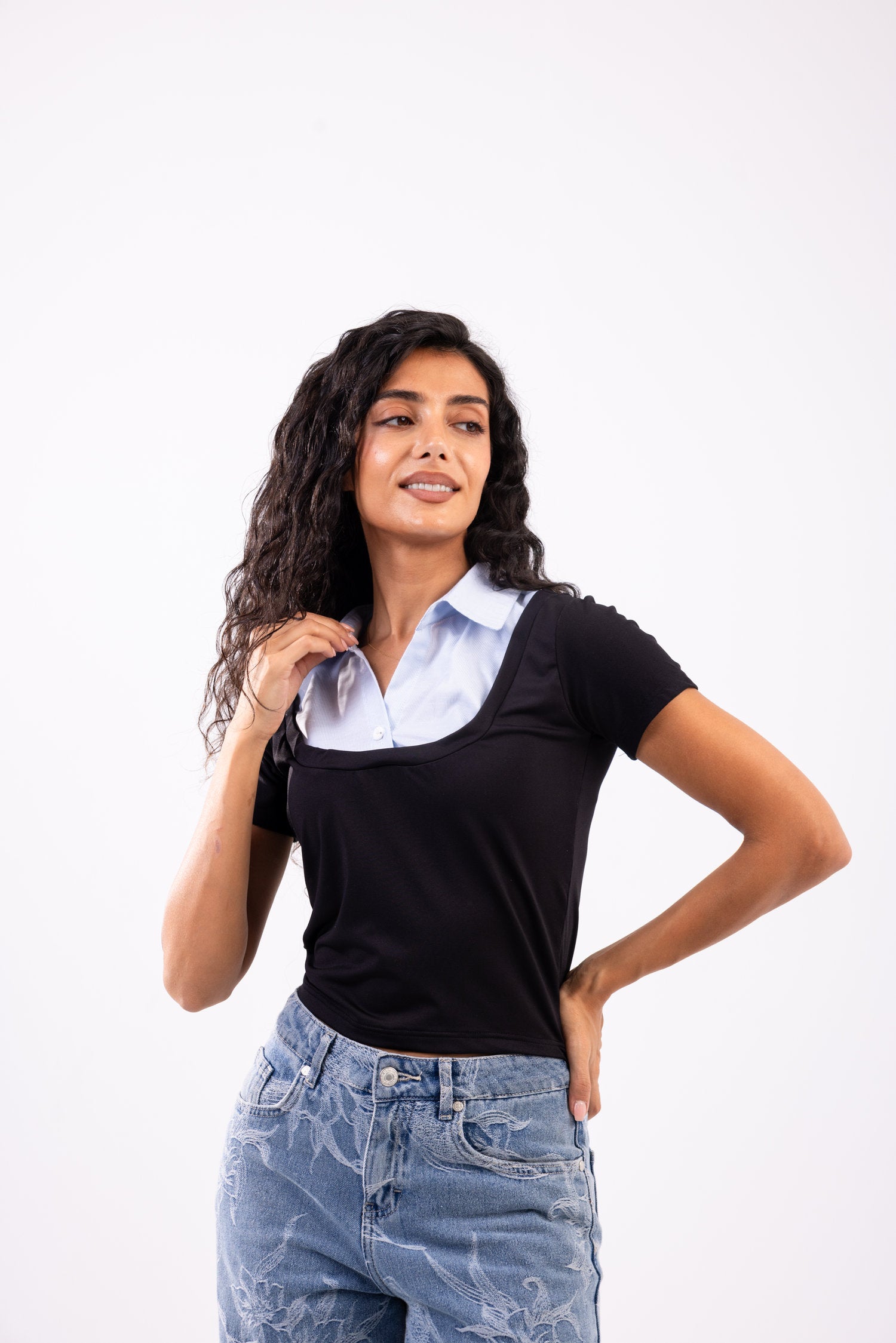 Layered Short Sleeve Top