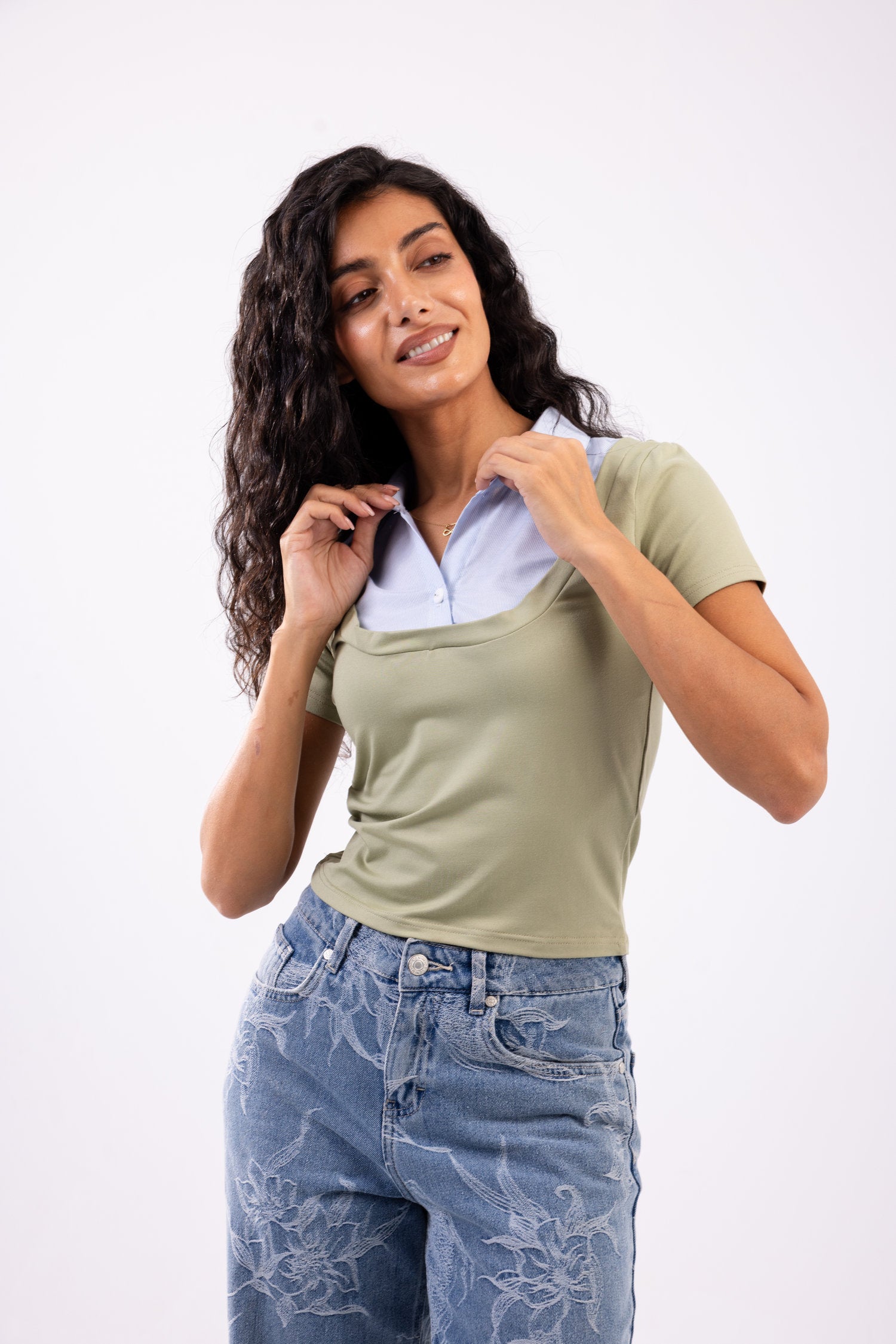 Layered Short Sleeve Top