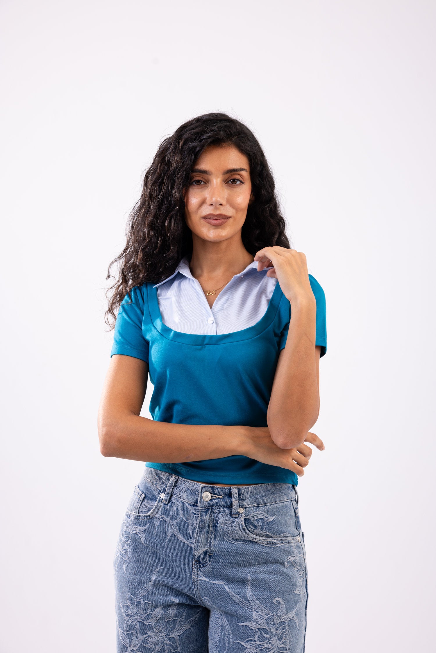 Layered Short Sleeve Top
