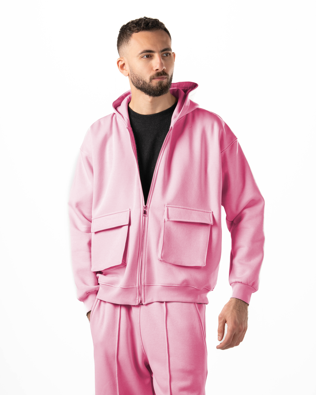 Unisex Rose Zip-Up Hoodie