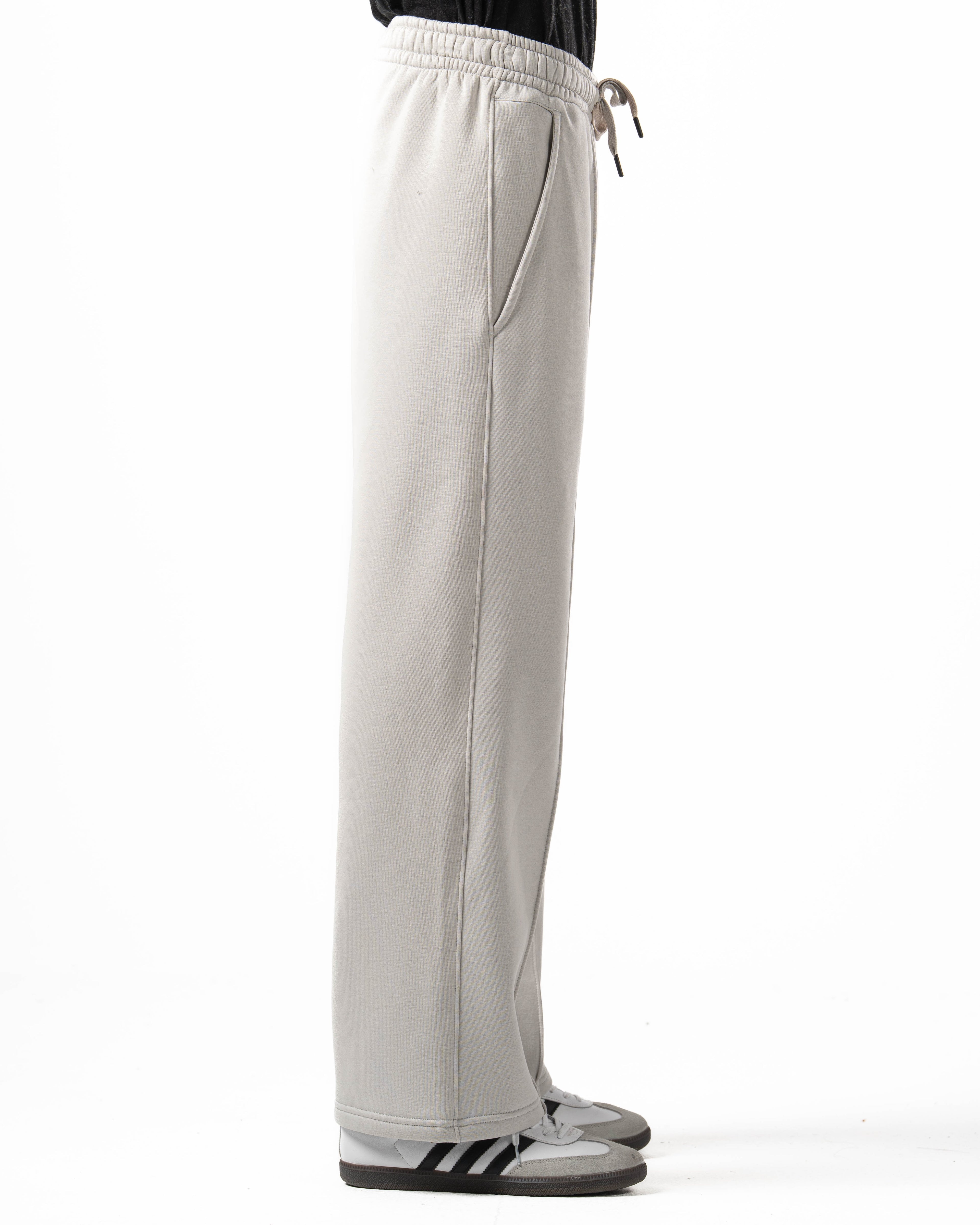 Unisex Silver Wide Leg Sweatpants