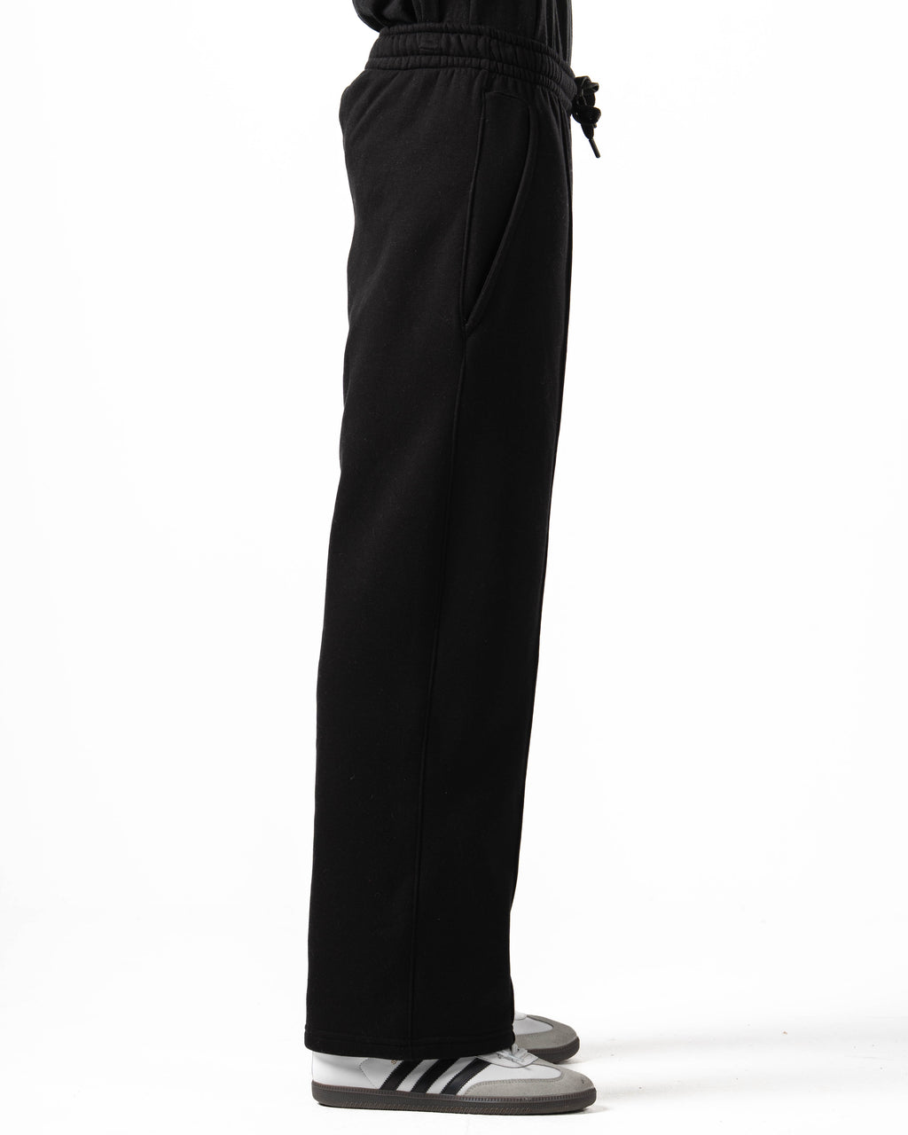 Unisex Black Wide Leg Sweatpants