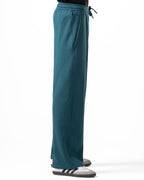 Unisex Teal Wide Leg Sweatpants