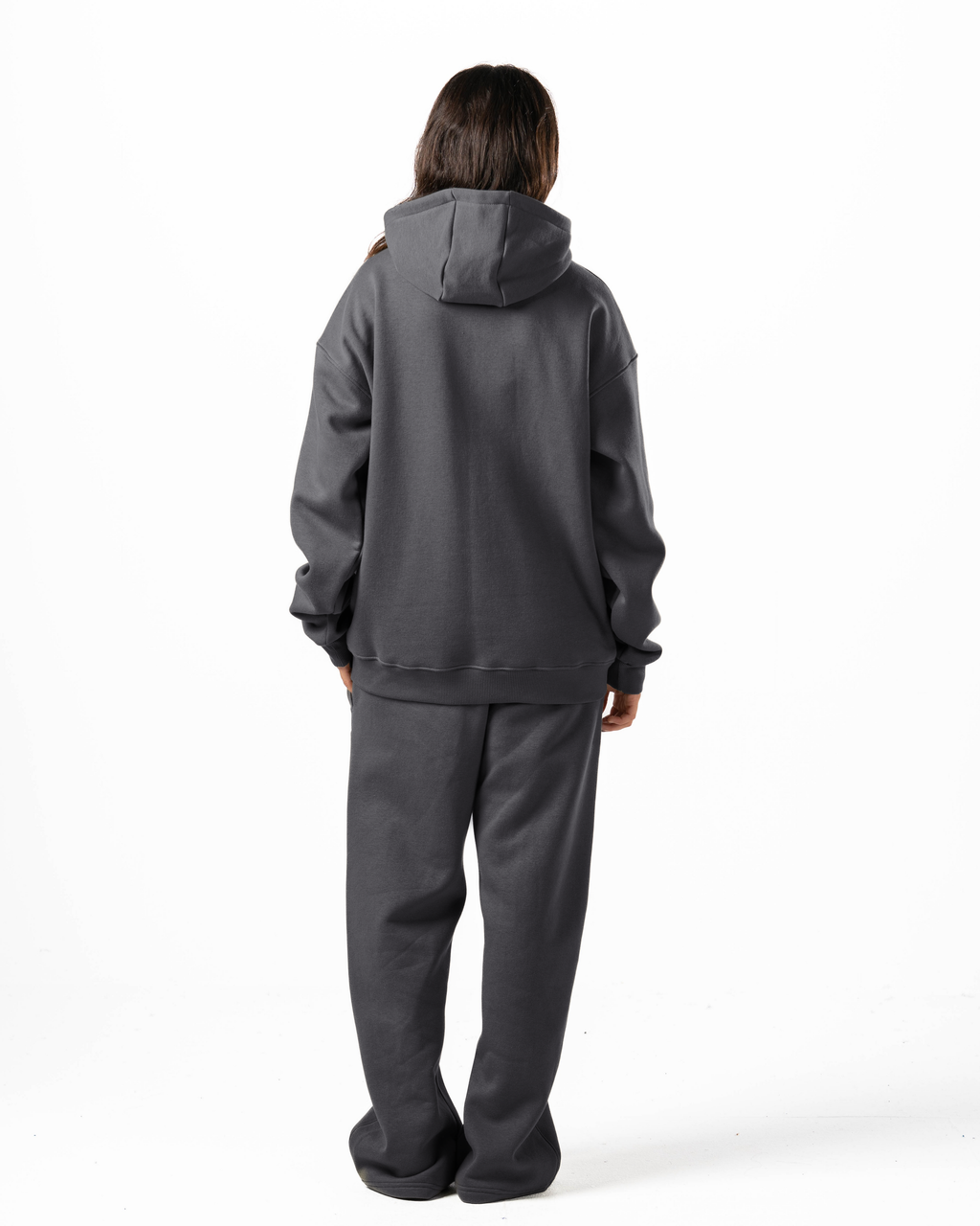 Unisex Dark Grey Quarter-Zip Hoodie Set