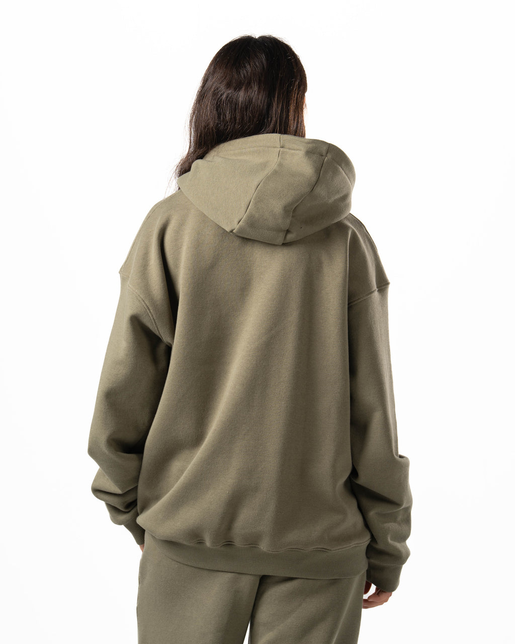 Unisex Olive Zip-Up Hoodie