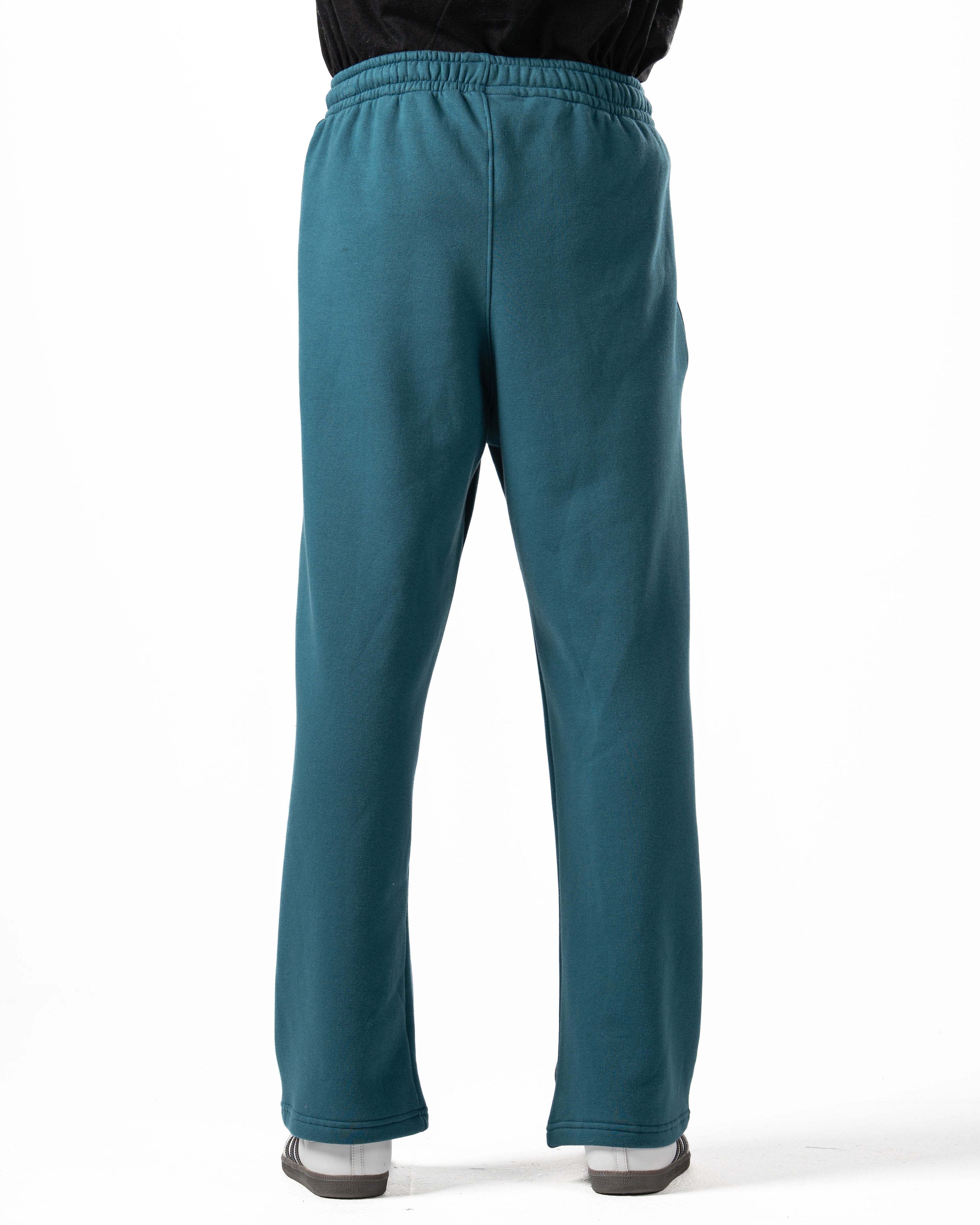 Unisex Teal Wide Leg Sweatpants