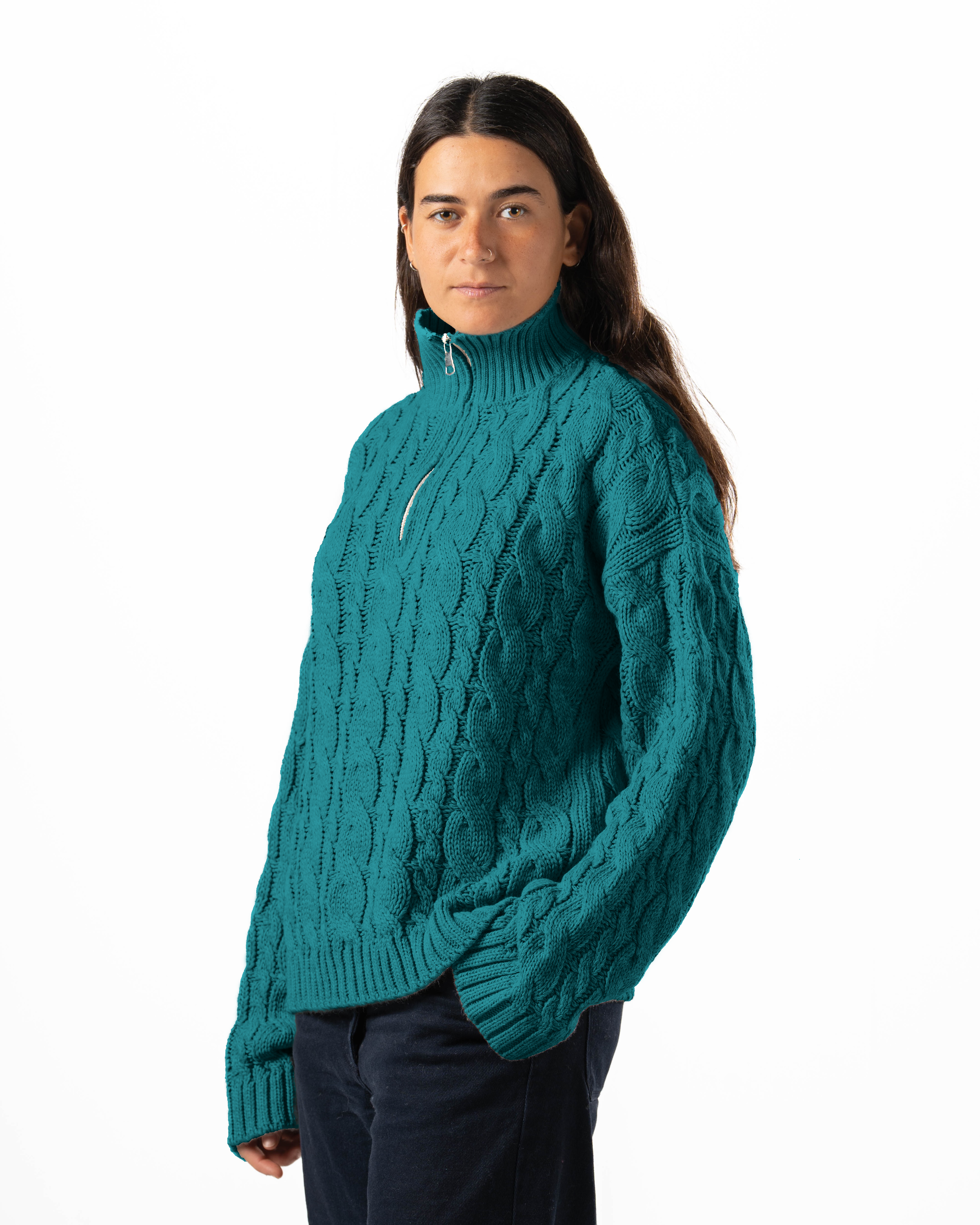 Quarter-Zip Knit Sweater