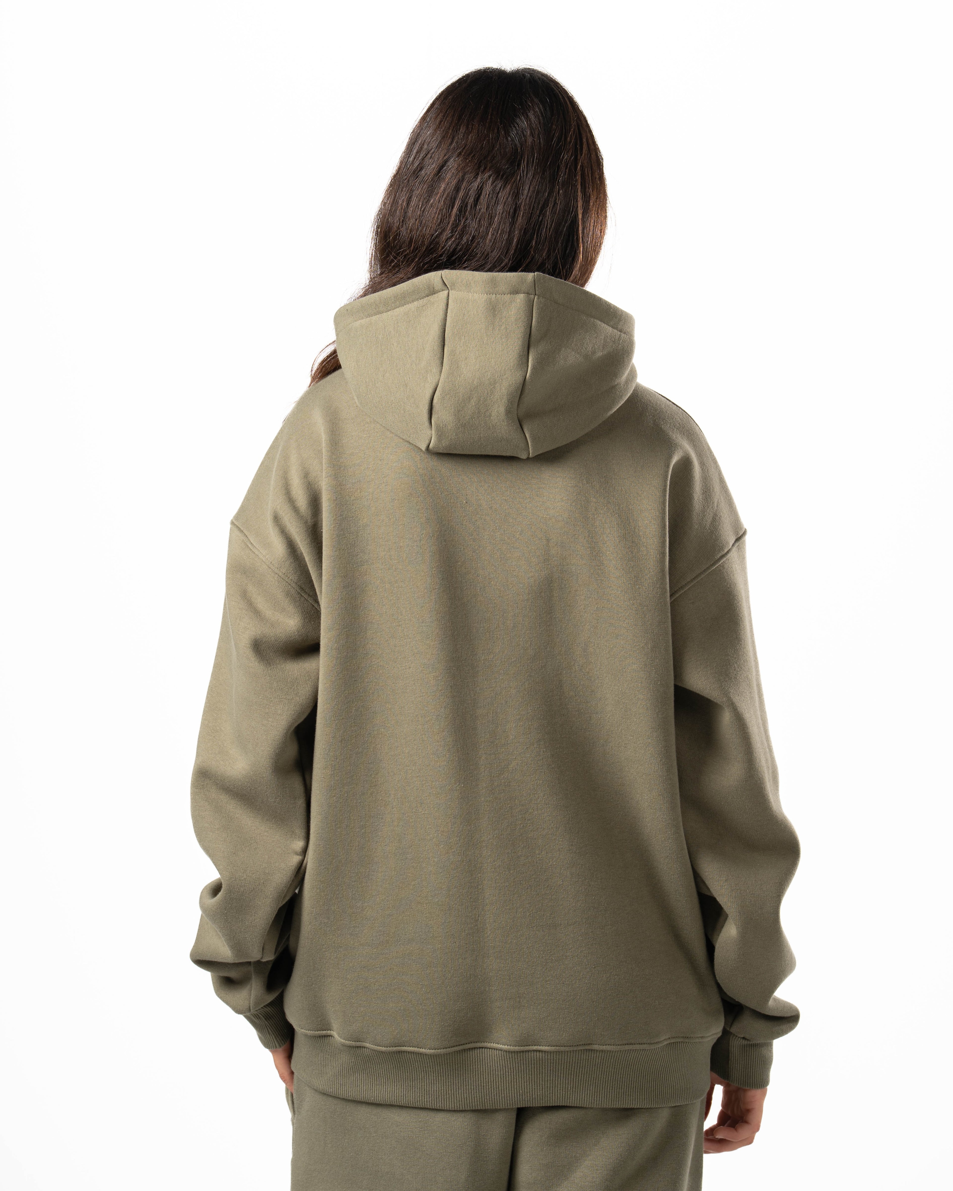 Unisex Olive Quarter-Zip Hoodie