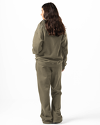 Unisex Olive Zip-Up Sweater Set