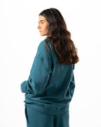 Unisex Teal Zip-Up Sweater