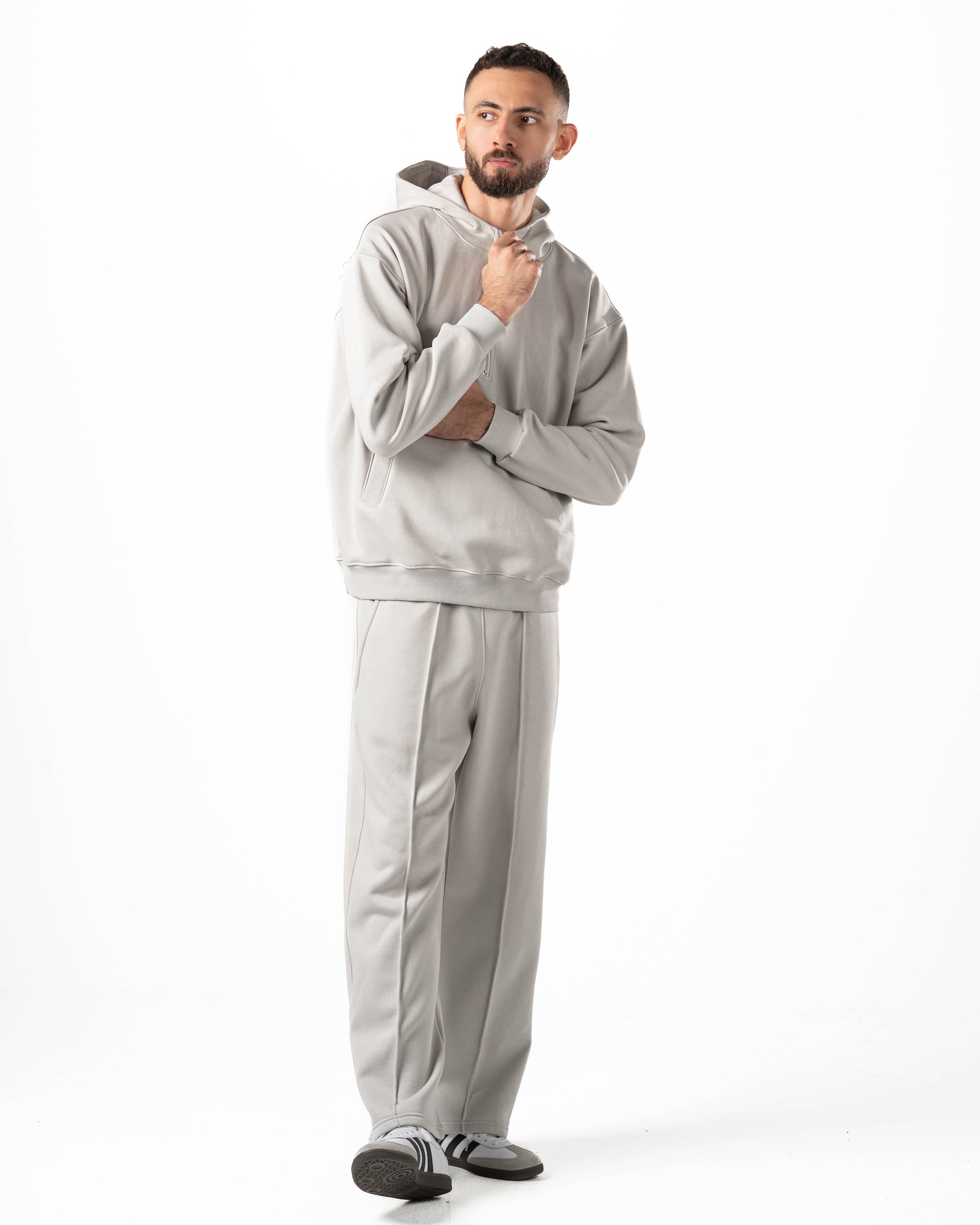 Unisex Silver Wide Leg Sweatpants