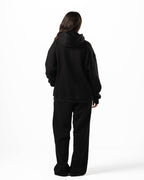 Unisex Black Zip-Up Hoodie Set