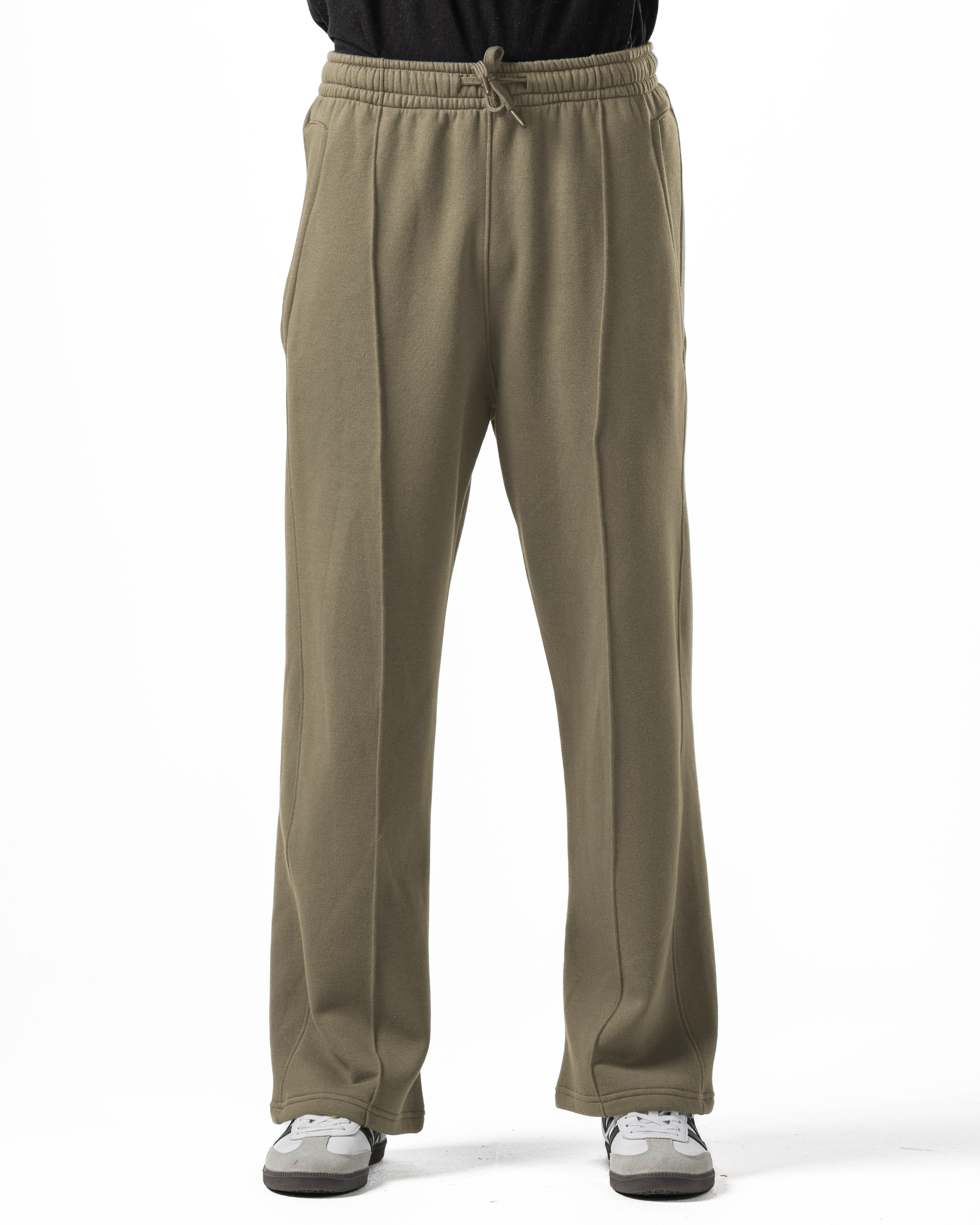 Unisex Olive Wide Leg Sweatpants