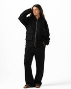 Unisex Black Wide Leg Sweatpants
