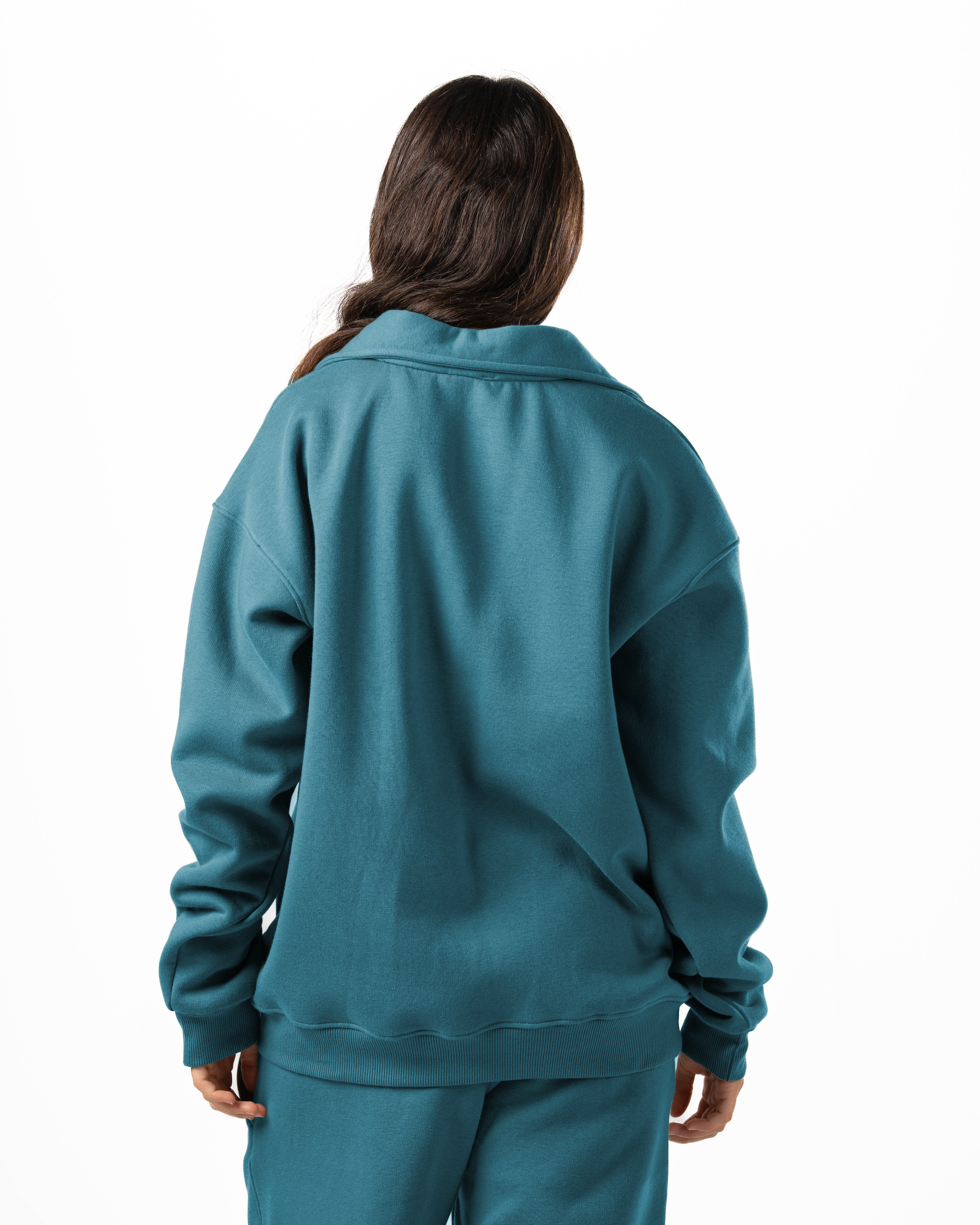 Unisex Teal Polo Sweater