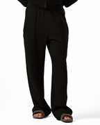Unisex Black Wide Leg Sweatpants