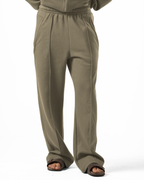 Unisex Olive Wide Leg Sweatpants