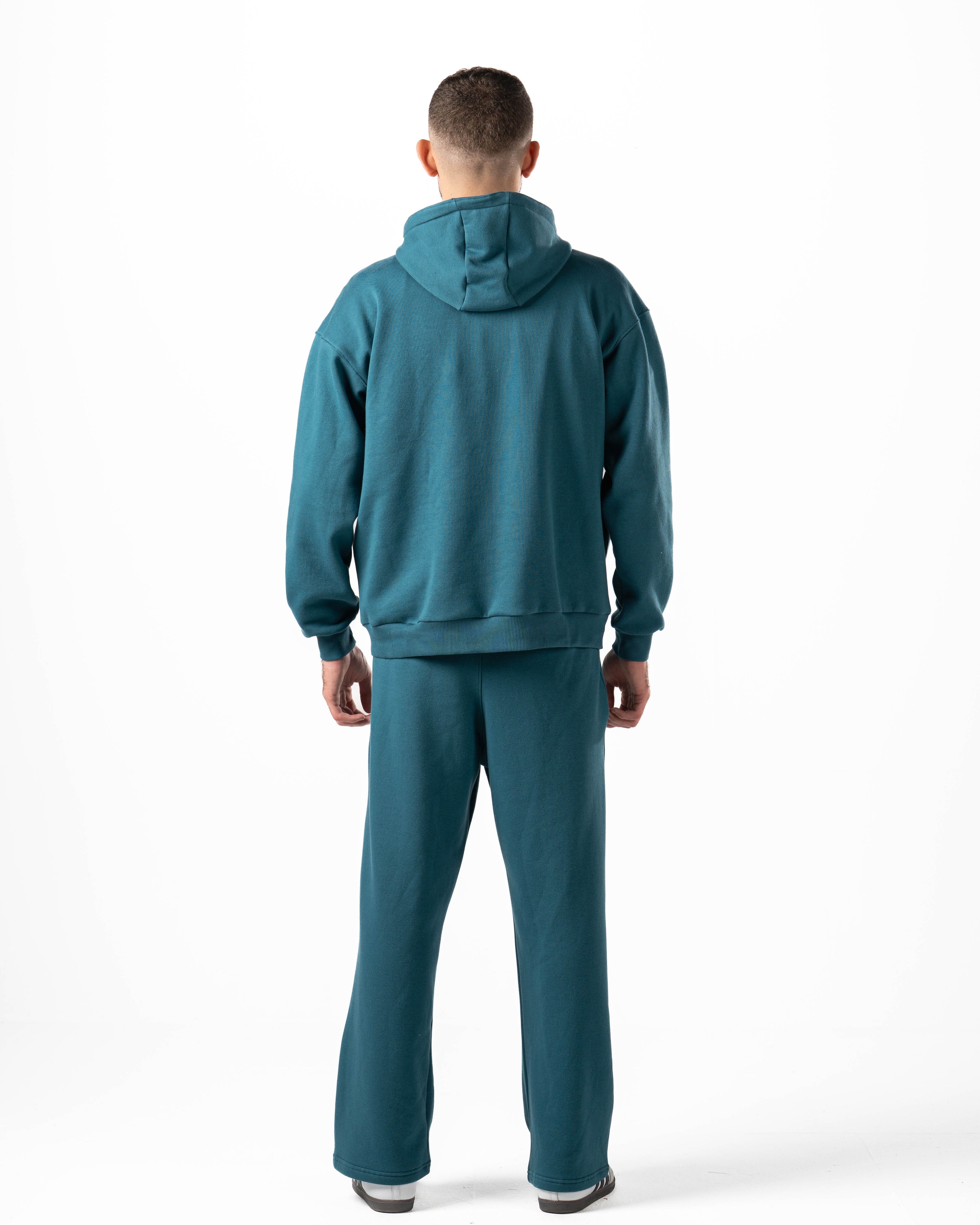 Unisex Teal Quarter-Zip Hoodie Set
