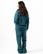 Unisex Teal Zip-Up Sweater Set