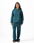 Unisex Teal Quarter-Zip Hoodie Set