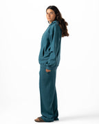 Unisex Teal Quarter-Zip Hoodie Set