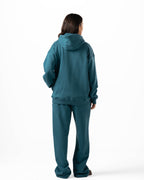 Unisex Teal Quarter-Zip Hoodie Set