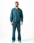 Unisex Teal Polo Sweater Set