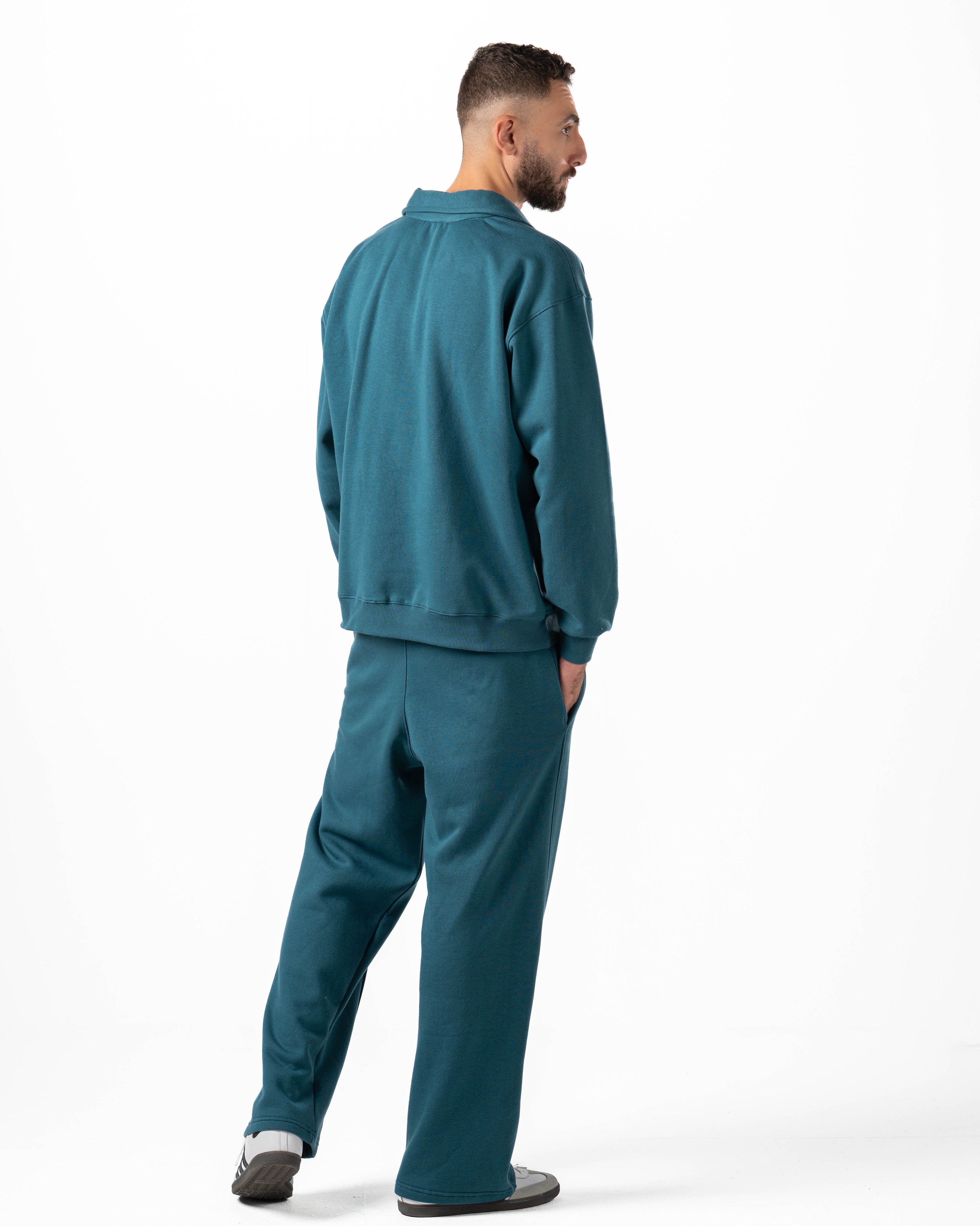 Unisex Teal Wide Leg Sweatpants