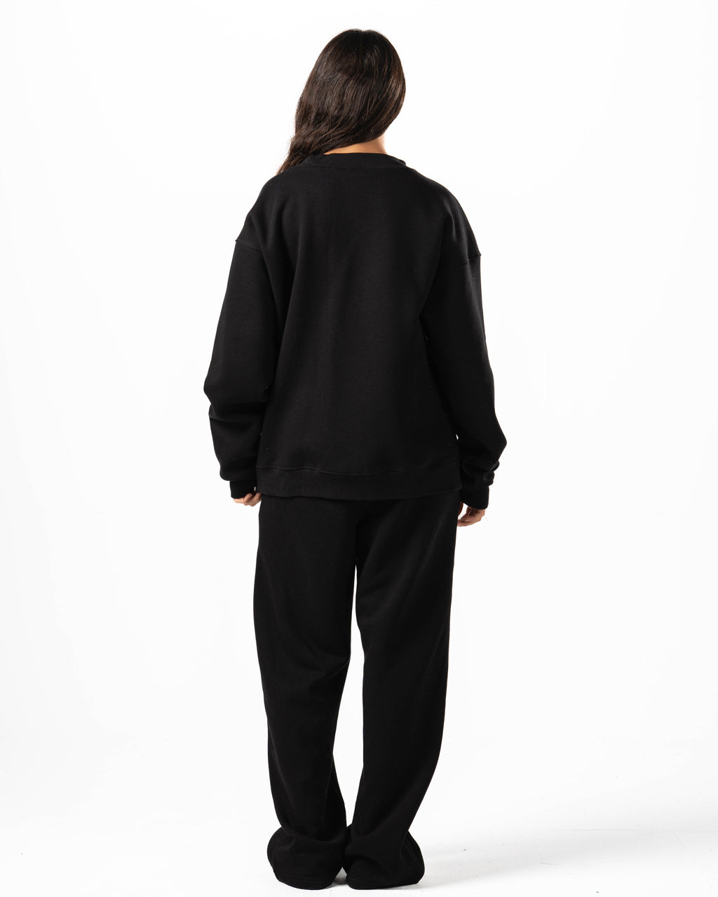 Unisex Black Zip-Up Sweater Set
