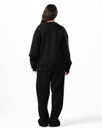 Unisex Black Zip-Up Sweater Set