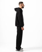 Unisex Black Quarter-Zip Hoodie Set