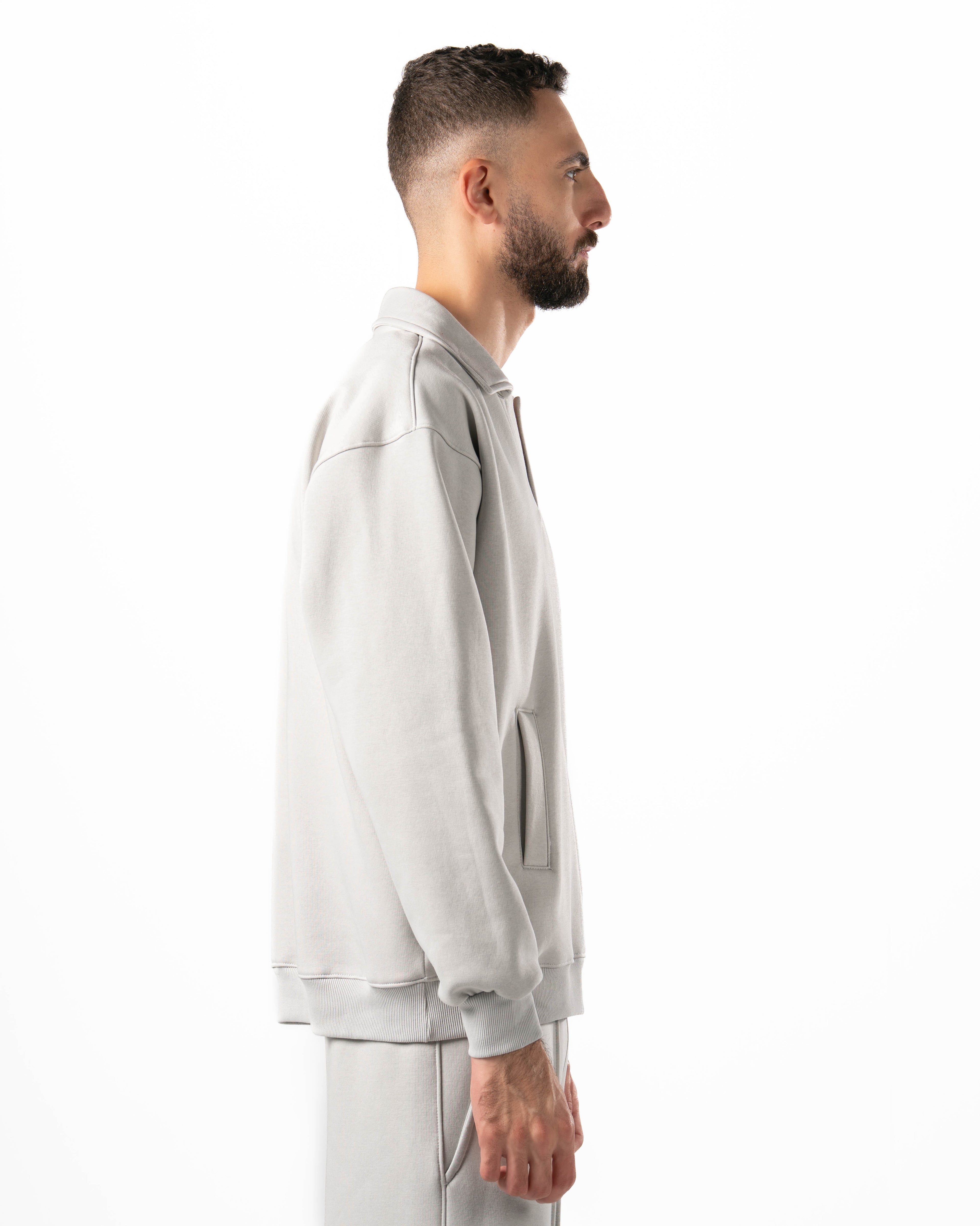 Unisex Silver Polo Sweater