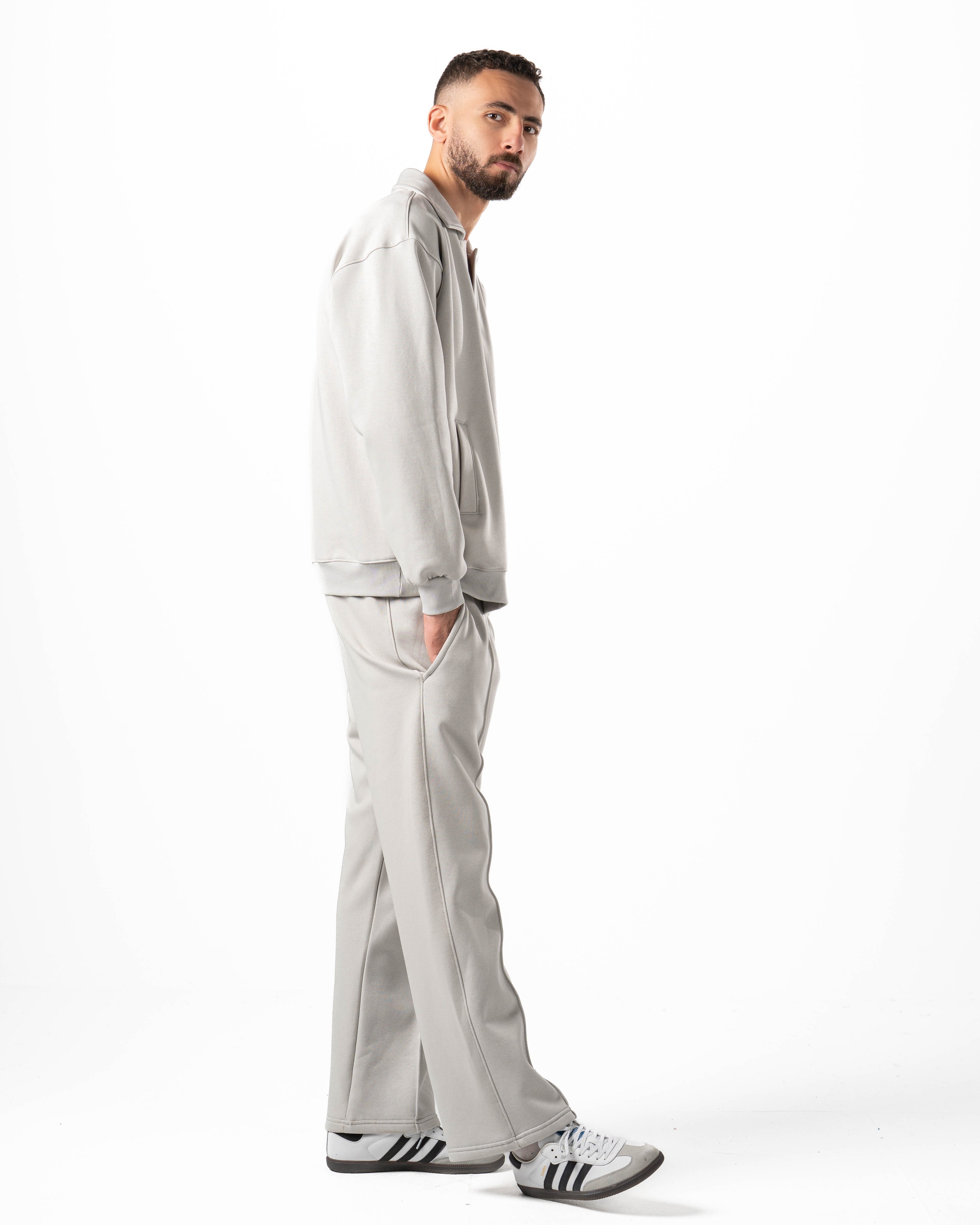 Unisex Silver Polo Sweater Set