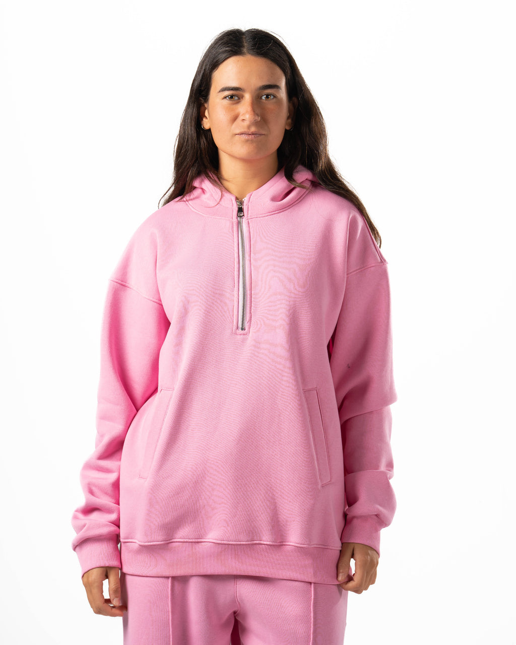 Unisex Rose Quarter-Zip Hoodie