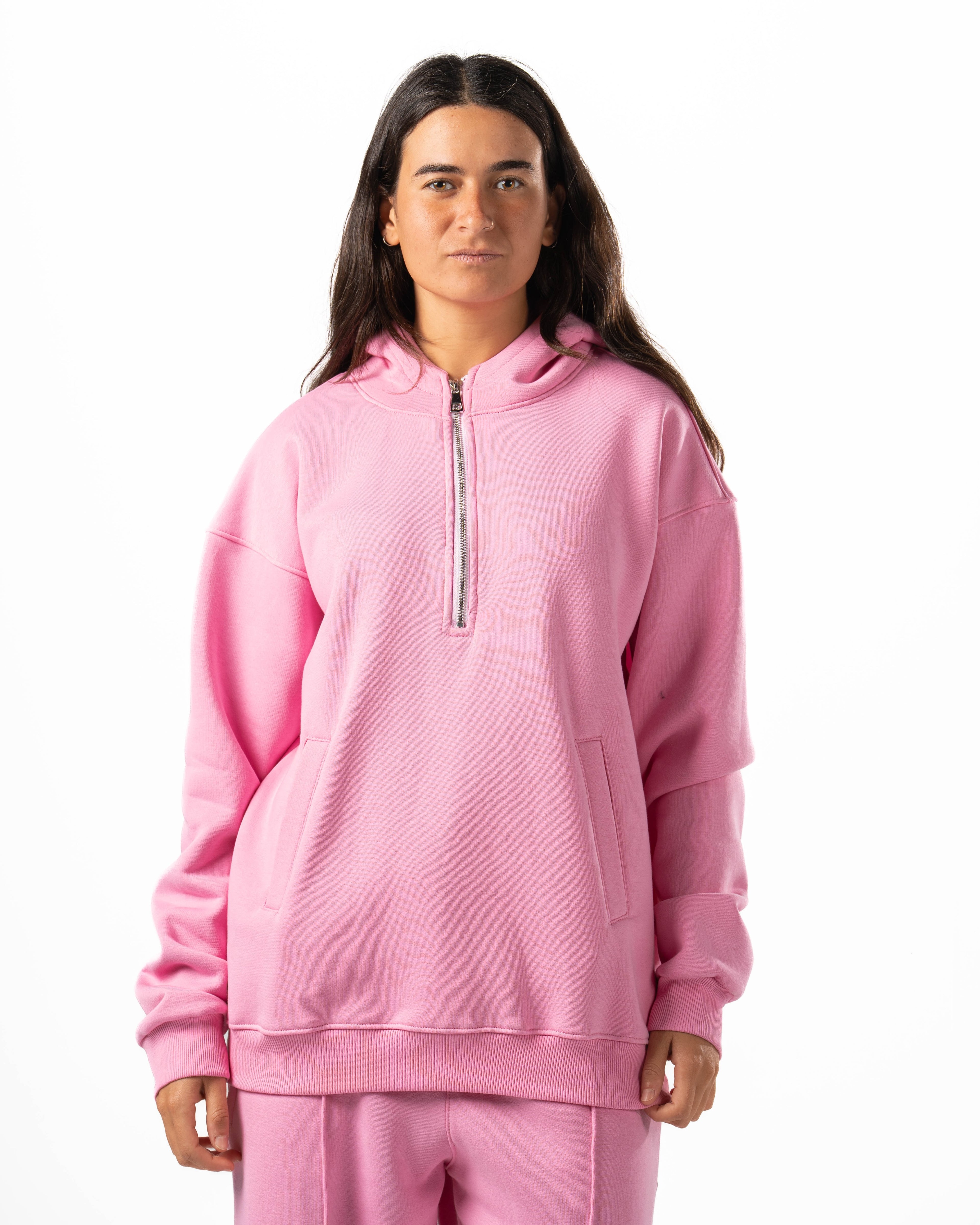 Unisex Rose Quarter-Zip Hoodie