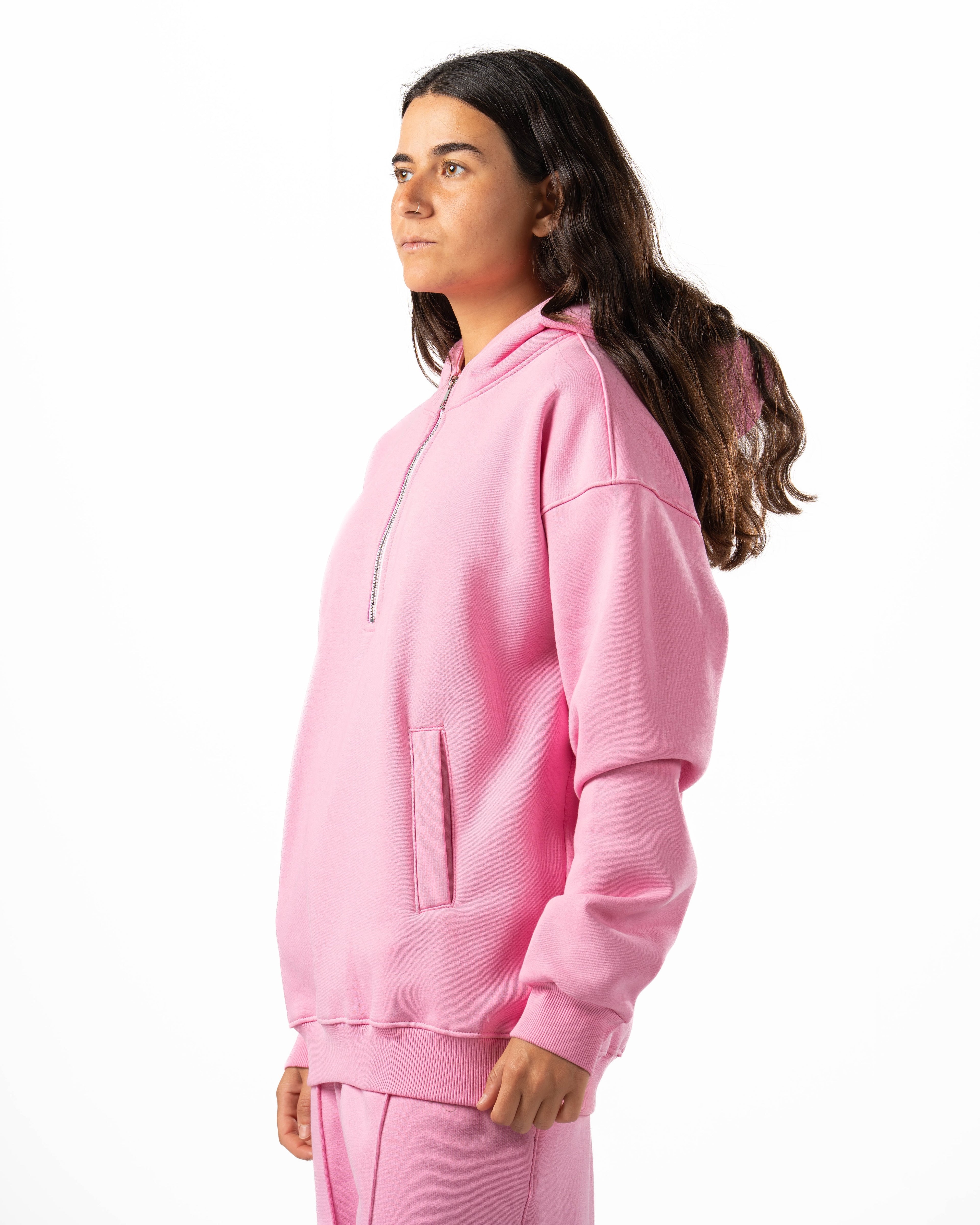 Unisex Rose Quarter-Zip Hoodie