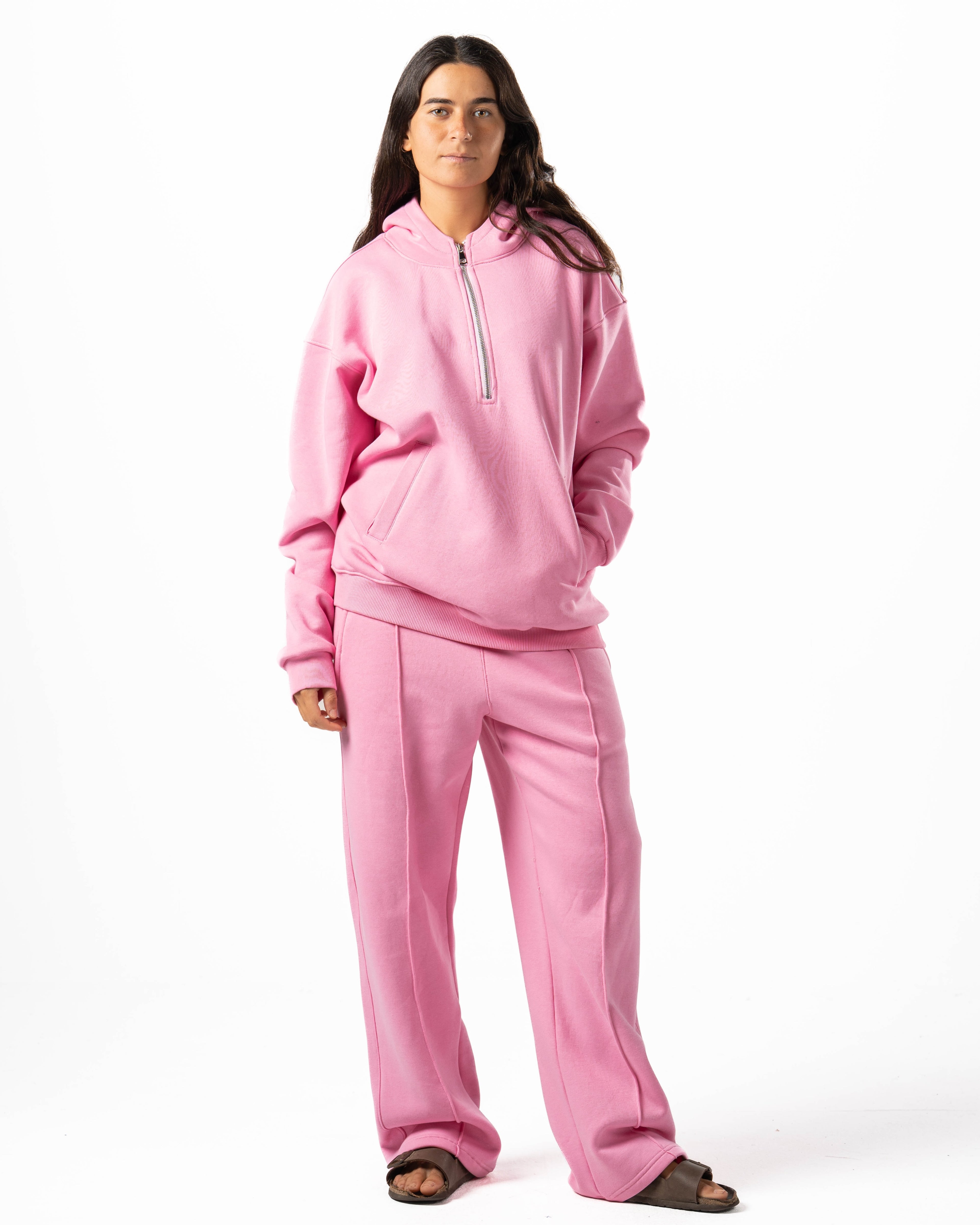 Unisex Rose Quarter-Zip Hoodie Set